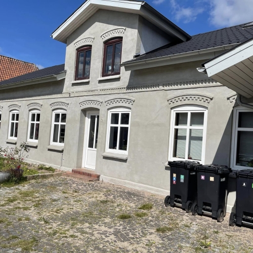 Flot facade med sandblæsning