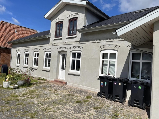 Flot facade med sandblæsning