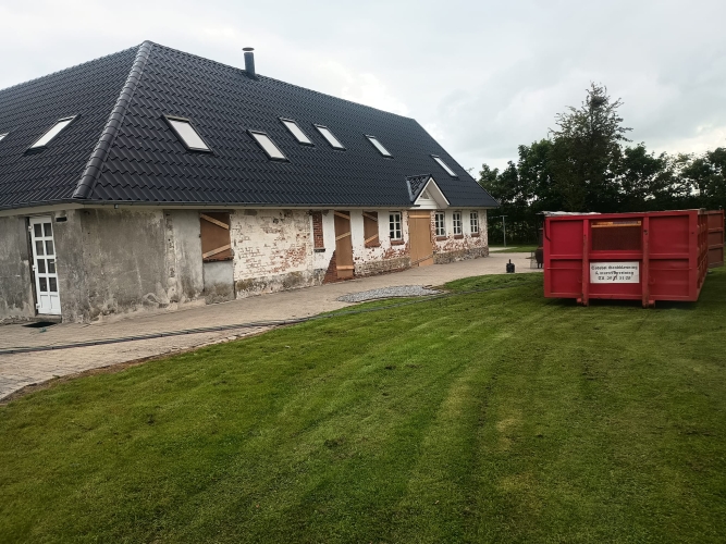 facade i Aabenraa ved sandblæsning